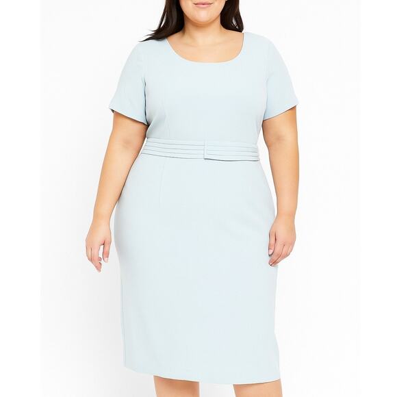 NEW Preston and York Sheath Dress Womens 18 Mother of the Bride Baby Blue Formal - Picture 1 of 8